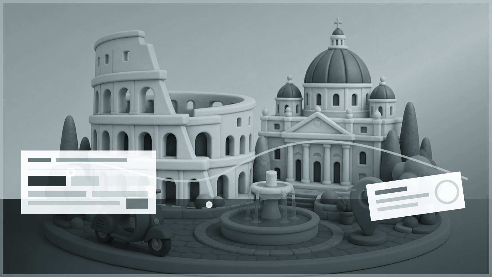 Rome travel miniature